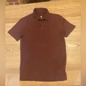 H&M Men's Burgundy Polo Shirt